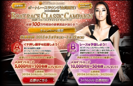 「BOATRACE CLASSIC CAMPAIGN」キャンペーンイメージ