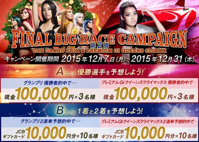 「FINAL BIG RACE CAMPAIGN」キャンペーンイメージ